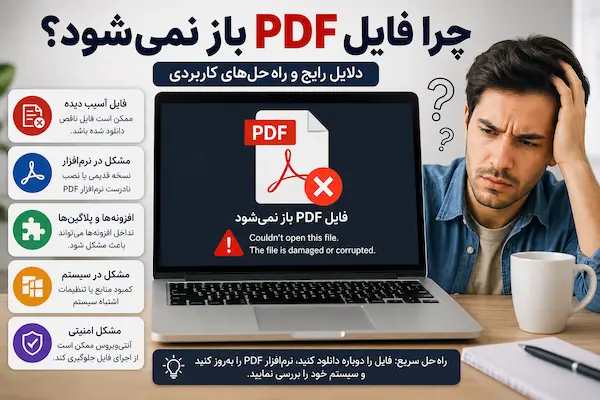 چرا فایل PDF باز نمی‌شود