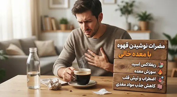 مضرات نوشیدن قهوه با معده خالی