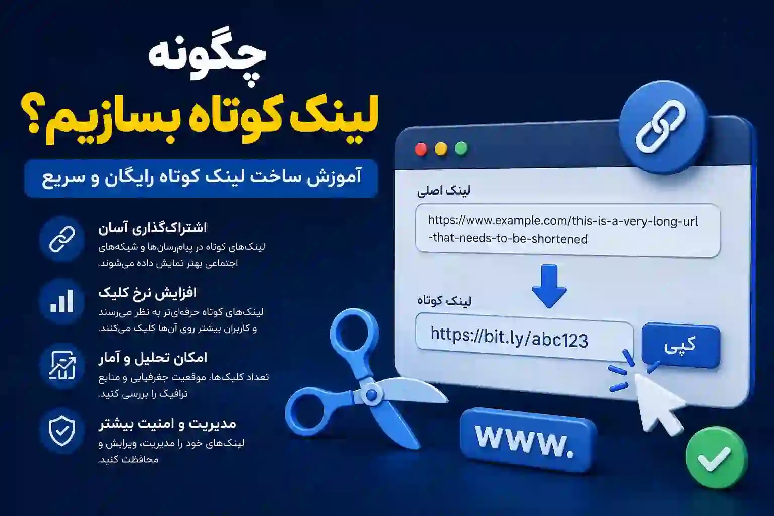 چگونه لینک کوتاه بسازیم